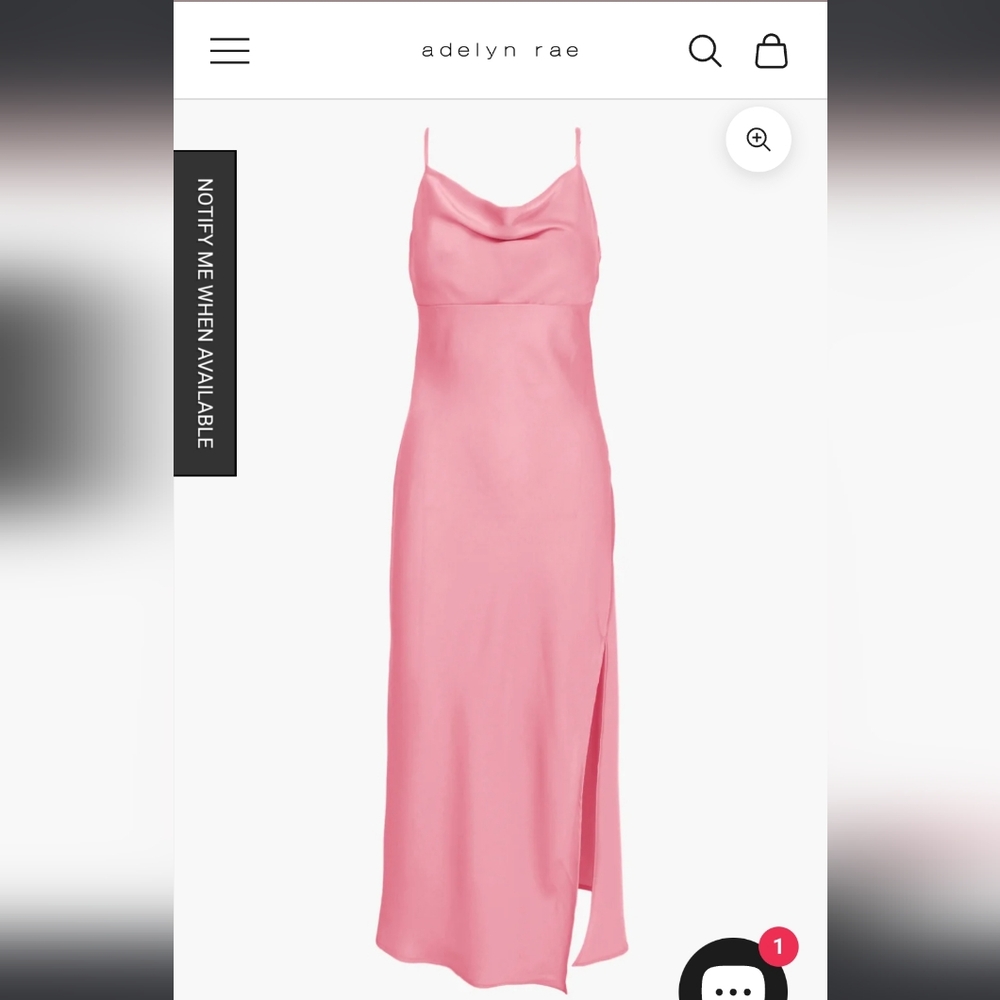 NWT Adelyn Rae Pink Crushed Velvet Dress